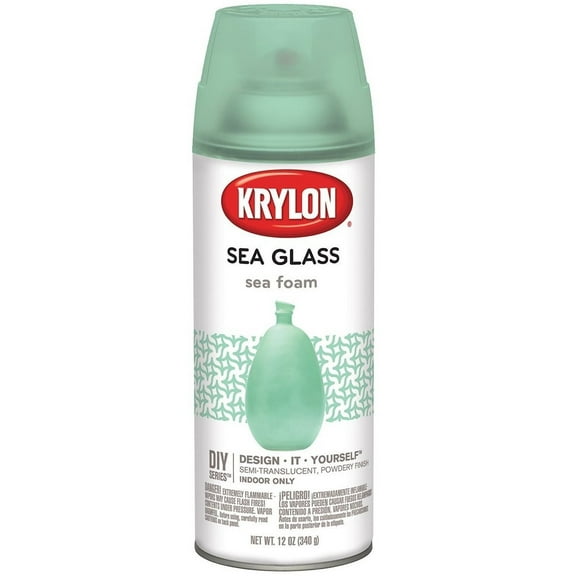 Krylon Seafoam Glass Spray Paint - Gloss Finish - 12 oz, Blue