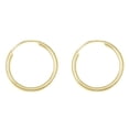 thumbnail image 2 of Ritastephens 14k Yellow Gold Endless Hoops Earrings For Female Adults, and Teens, 2 of 6