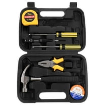 PBPBOX Multifunctional Black Tool Set for Home and Automotive Repair Durable Plastic and Iron Tools 14 Piece Set