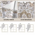 thumbnail image 5 of Brown Boho Swag Curtains for Kitchen/Bedroom/Living Room, Vintage Abstract Art Floral Ethnic Tribe Scalloped Curtains 63 Inch Long, Window Swag Topper Curtains Valances 2 Panels Set 36"x63", 5 of 8
