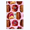 thumbnail image 1 of Metal Light Switch Wall Plate Outlet Cover (Coffee Mocha Candy Bean Toffee Swirl Pink Heart - Single Toggle), 1 of 2