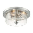 thumbnail image 2 of 60/7291-Nuvo Lighting-Bransel-3 Light Flush Mount in Transitional Style-15 Inches Wide by 6.75 Inches High   Matte Black Finish with Clear Seeded, 2 of 2