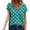 F-348Mint Green, variant on ZHOGXU Women's T Shirt Polka Dot Printed V Neck Short Sleeve Loose Fit Lightweight Comfortable Breathable Tee Top For Daily Wear ,Red,M