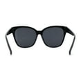 thumbnail image 4 of Womens Retro Oversize Inset Lens Horn Rim Plastic Sunglasses All Black, 4 of 4