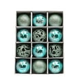 thumbnail image 1 of Bola de Navidad pintada con galvanoplastia, decoración navideña, bola transparente con purpurina, adornos para árboles de Navidad, bola hueca Wmkox8yii gf7769, 1 of 1