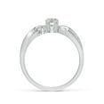 thumbnail image 2 of Angara Natural Diamond Three Stone Engagement Ring for Women in 14K White Gold (Size-4.4mm) | April Birthstone Jewelry (Ring Size - 8.5), 2 of 12