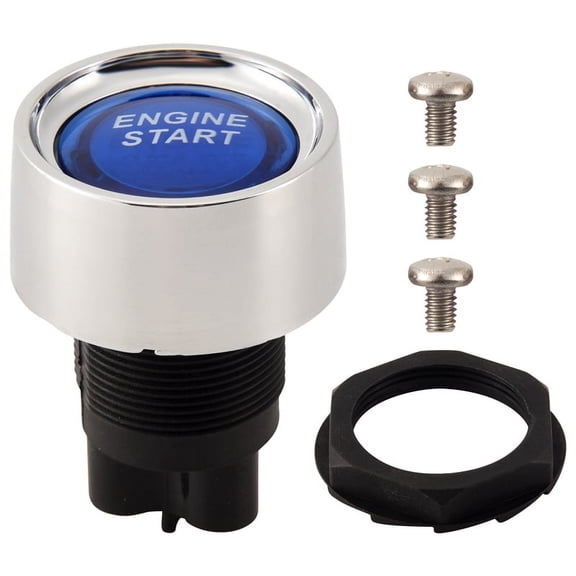 Engine Button Car DC 12V 24V Blue Car Engine Button Light Switch Button Ignition Switch for Racing-Blue