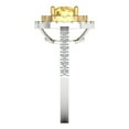 thumbnail image 3 of 1.615 ctw with Simulated Diamond Halo Accents Anniversary Ring for Women | Round Cut Natural Citrine | Hyperallergenic Solid 18K White/Yellow Gold, 3 of 5