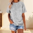 thumbnail image 2 of MEICHEN Womens Casual Short Sleeve Tops Neck T Shirts Summer Loose Fit Daily Wear Blouse for Women, 2 of 4