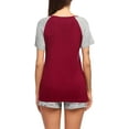thumbnail image 3 of Ensemble de Pyjama pour Femme, Tenue de Nuit, Ensemble de Pj, Pyjama Deux Pièces, T-Shirt, Shorts de Sommeil, Ensembles de Pjs (S-TTG), 3 of 5
