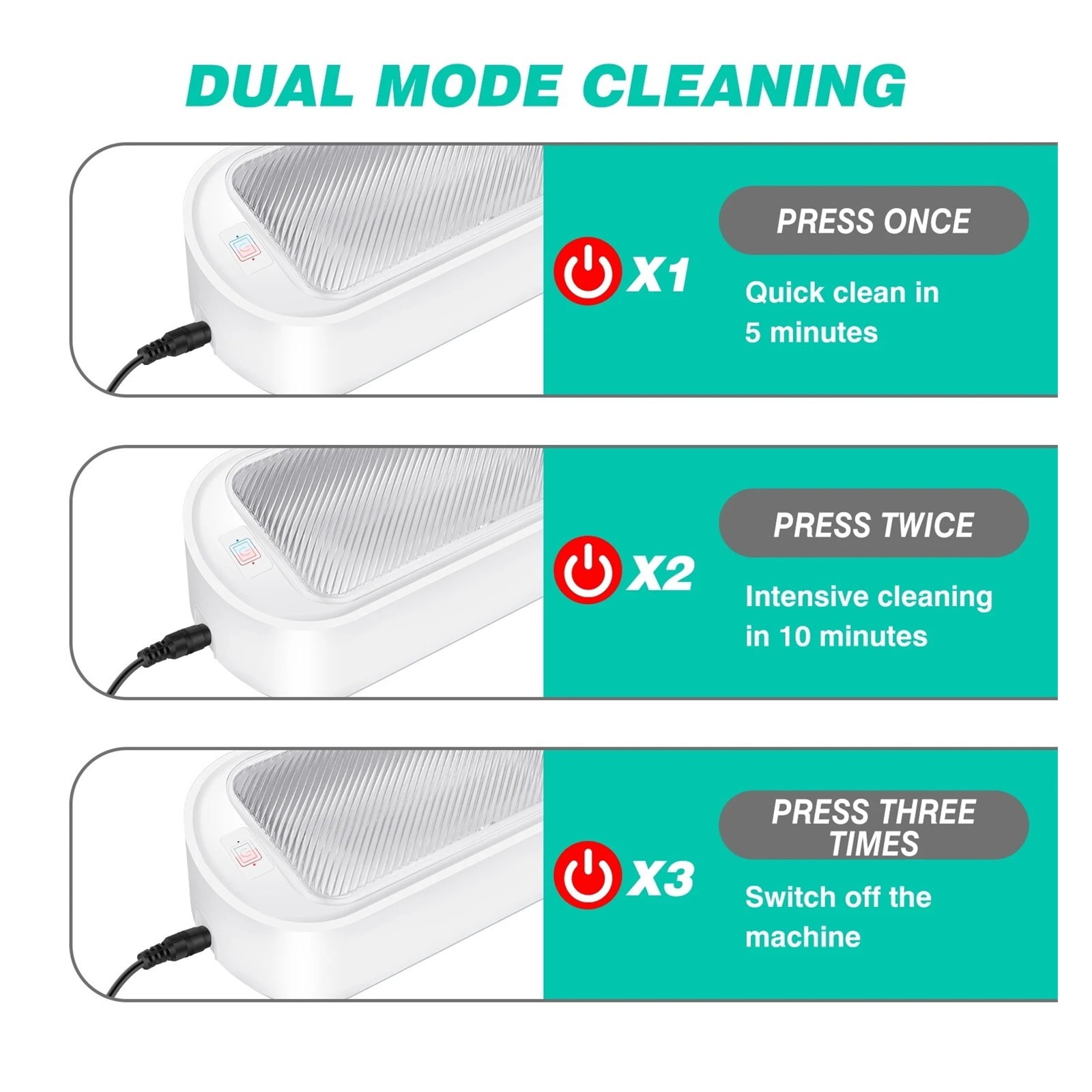 Professional 650ml Ultra Cleaner Wave Tank Glasses Watch Jewellery Cleaning Machine Tool ,Convenient to Use