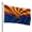 Arizona, variant on DMSE Delaware State Flag, 2ft x 3ft, 100% Polyester 100D Flag UV Resistant