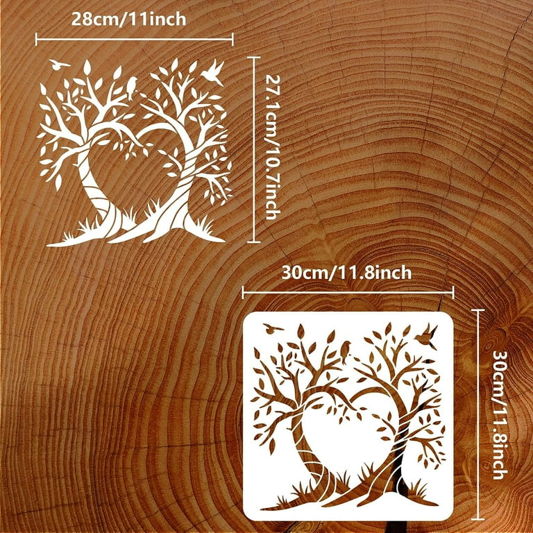 love-tree-painting-stencil-11-8x11-8inch-reusable-two-trees-drawing-template-for-decoration-life-tree-stencil-tree-of-life-spring-nature-plant-stencil-for-wall-wood-furniture-painting-walmart-com