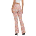 thumbnail image 5 of HDE Women's Crossover Flare Pants Ribbed High Waist Bell Bottom Flower Bloom M, 5 of 6