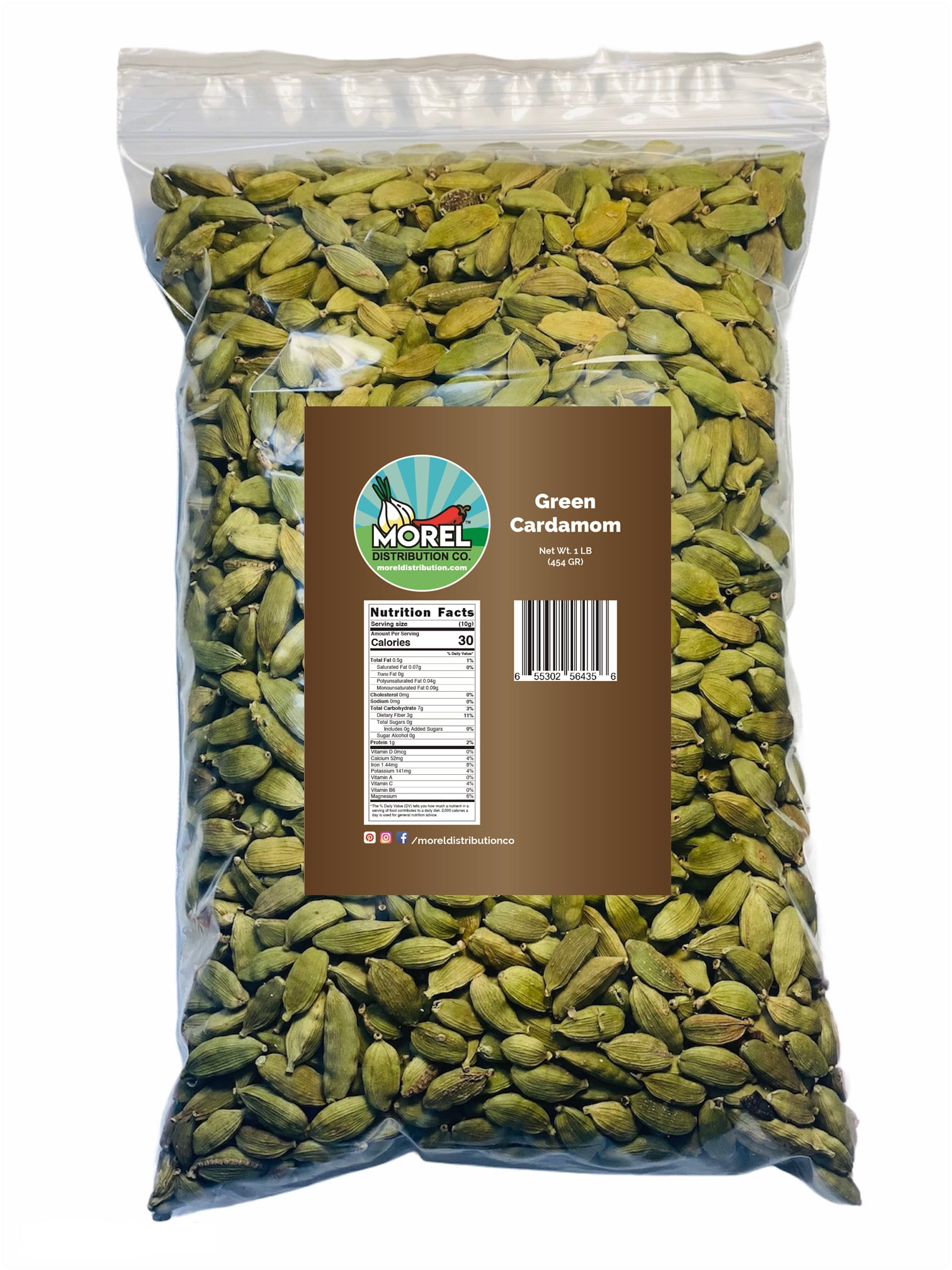 Whole Cardamom Pods/Seeds (Cardamomo) 1 lb