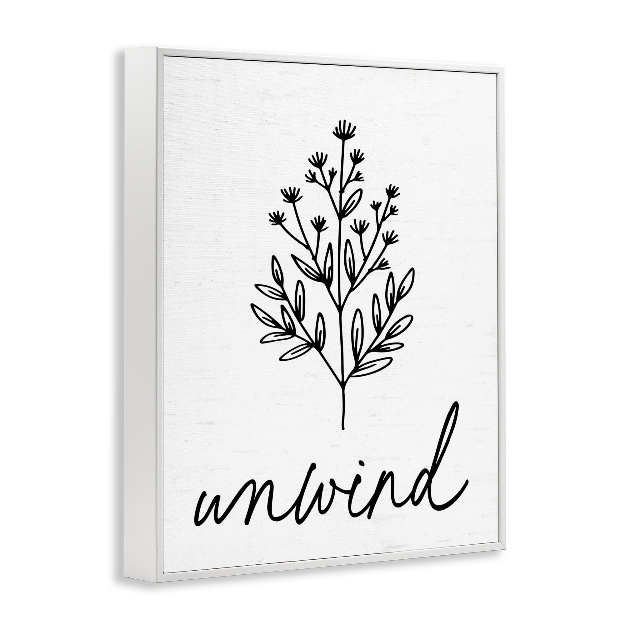Bathroom Herb Unwind White Framed Giclee Art, design by Lettered and Lined