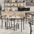 thumbnail image 2 of Lacoo 3-Piece Small Dining set, Table and Chair Set for 2 ,for Living Room, Dining Room, Kitchen, Black & White, 2 of 7