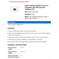 thumbnail image 2 of Engine Cooling Fan Motor Connector - Compatible with 2006 Chevy Trailblazer EXT, 2 of 2