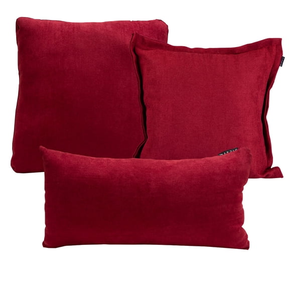 Set de 3 Cojines Decorativos (1 Cuadrado + 1 Cuadrado Grande y 1 Rectangular) Red Rojo