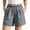 Gray, variant on Women's Wrap Front Skort Shorts Tassel Trim High Waist Waist Tie Summer Beach Cover-Up Shorts Lightweight Casual Shorts for Vacation and Everyday Wear