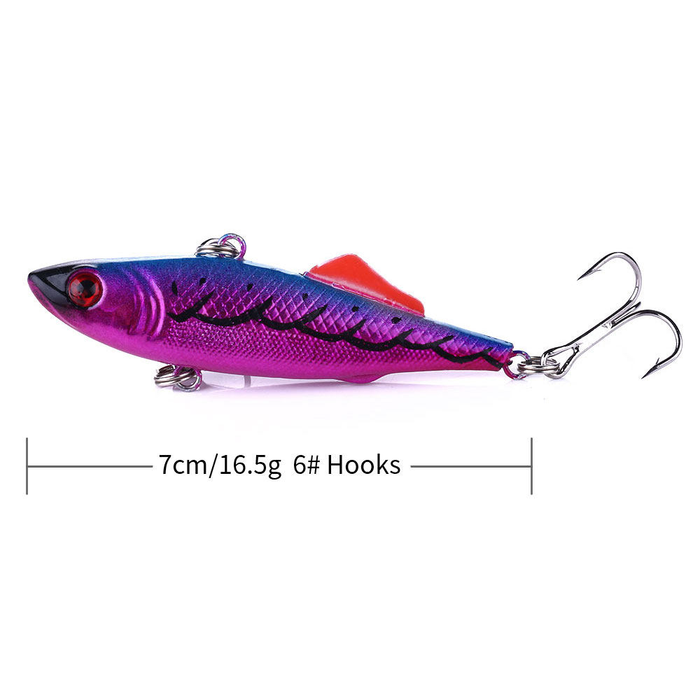 HENGJIA Fishing Lures Bass, 6 Pack Deep Diving Lipless Crankbaits for Bass Minnow VIB Lifelike Hard Baits Sinking Fishing Lure for Bass, Redfish, Trout, Walleye Saltwater Freshwater