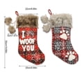 thumbnail image 2 of Bearachild Medias navideñas, calcetines de copo de nieve con pata de perro, colgante para el hogar, decoración de aperitivos dulces, soporte Kits de decoración para fiestas Dios pata, 2 of 6