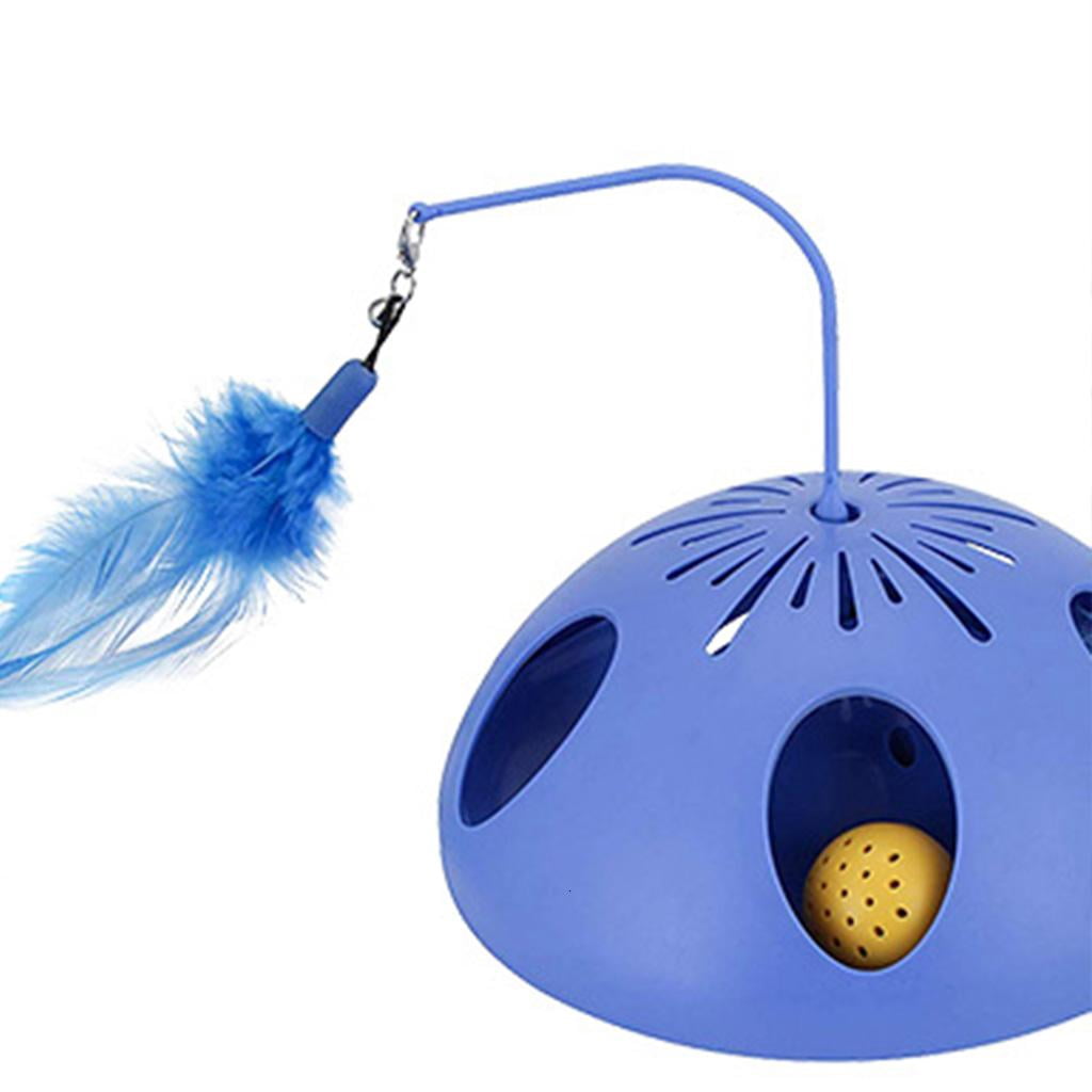 Cats Toys Funny Cats with Plastic Stick on Feet Hands Free Kitten Wand Interactive Cats Toys Electric Self for