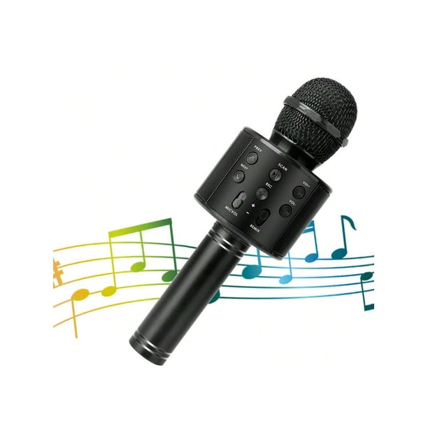 Christmas Gift For Girls Aged 3-12: Karaoke Machine With Black Karaoke Microphone, Best Birthday Gift For 4-9 Year Old Kids, Perfect Party Toy For Chi