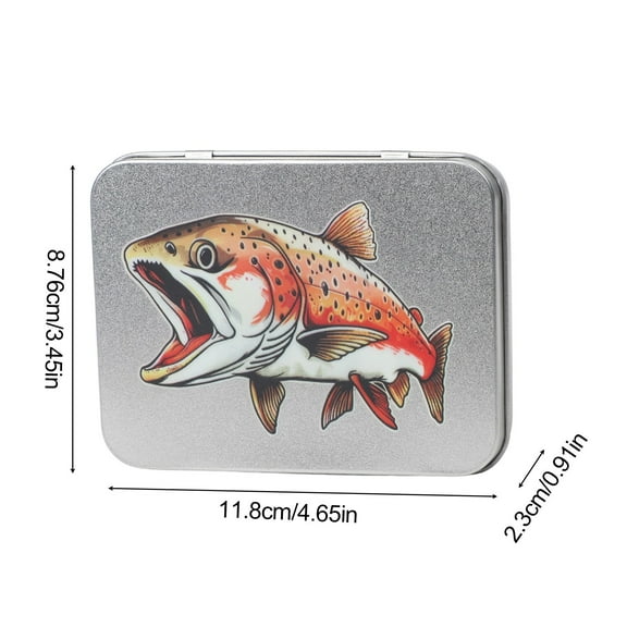 DAMIFU Tinplate Fly Fishing Flies Box With Slit Foam Metal Tackle Box Wet Dry Flies Storage Box Outdoor Fishing Lure Tools Accessories