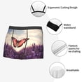 thumbnail image 3 of Fotbe Butterfly Over Lavender Calzoncillos Tipo Boxer con Bolsa de Soporte Total para Hombre, X-Temp Fresco, Transpirable y de Secado Rápido-X-Large, 3 of 5