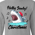 thumbnail image 4 of Inktastic Shark Holly Jawly Christmas Long Sleeve T-Shirt, 4 of 5