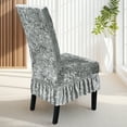 thumbnail image 5 of Velvet Stretch Dining Chair Covers,Slipcovers With Skirt,Chair Cover Removable Washable Kitchen Decorative Chair Protector Slipcover Kitchen Chair Cover, 5 of 6