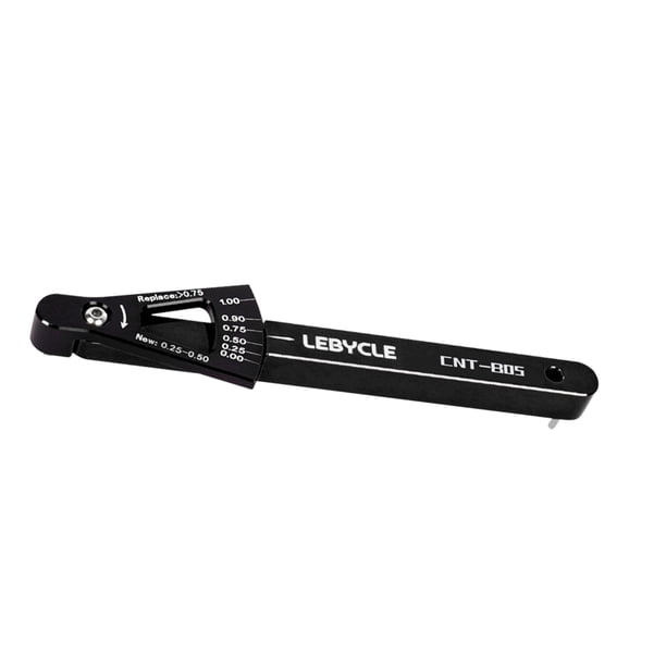 Herramienta de reparación Wosthever para bicicletas de carretera indicador de desgaste negro