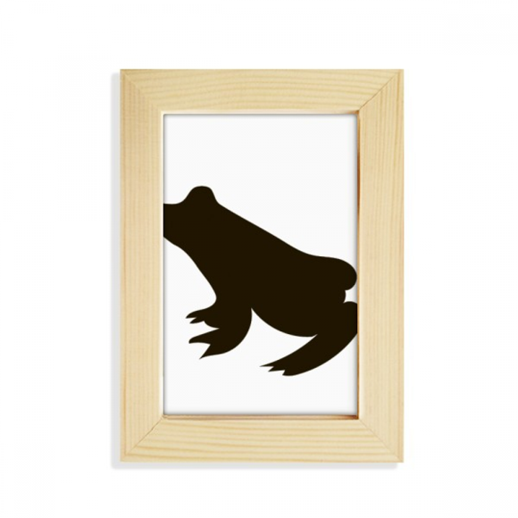 Black Frog Cute Animal Portrayal Desktop Display Photo Frame Picture Art Painting 5x7 inch