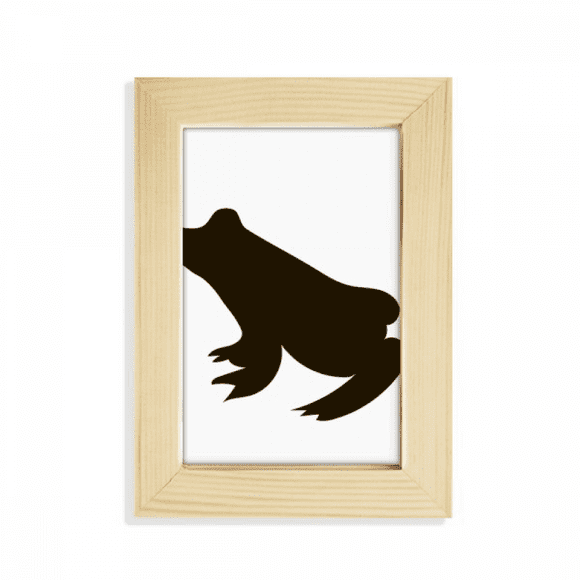 Black Frog Cute Animal Portrayal Desktop Display Photo Frame Picture Art Painting 5x7 inch
