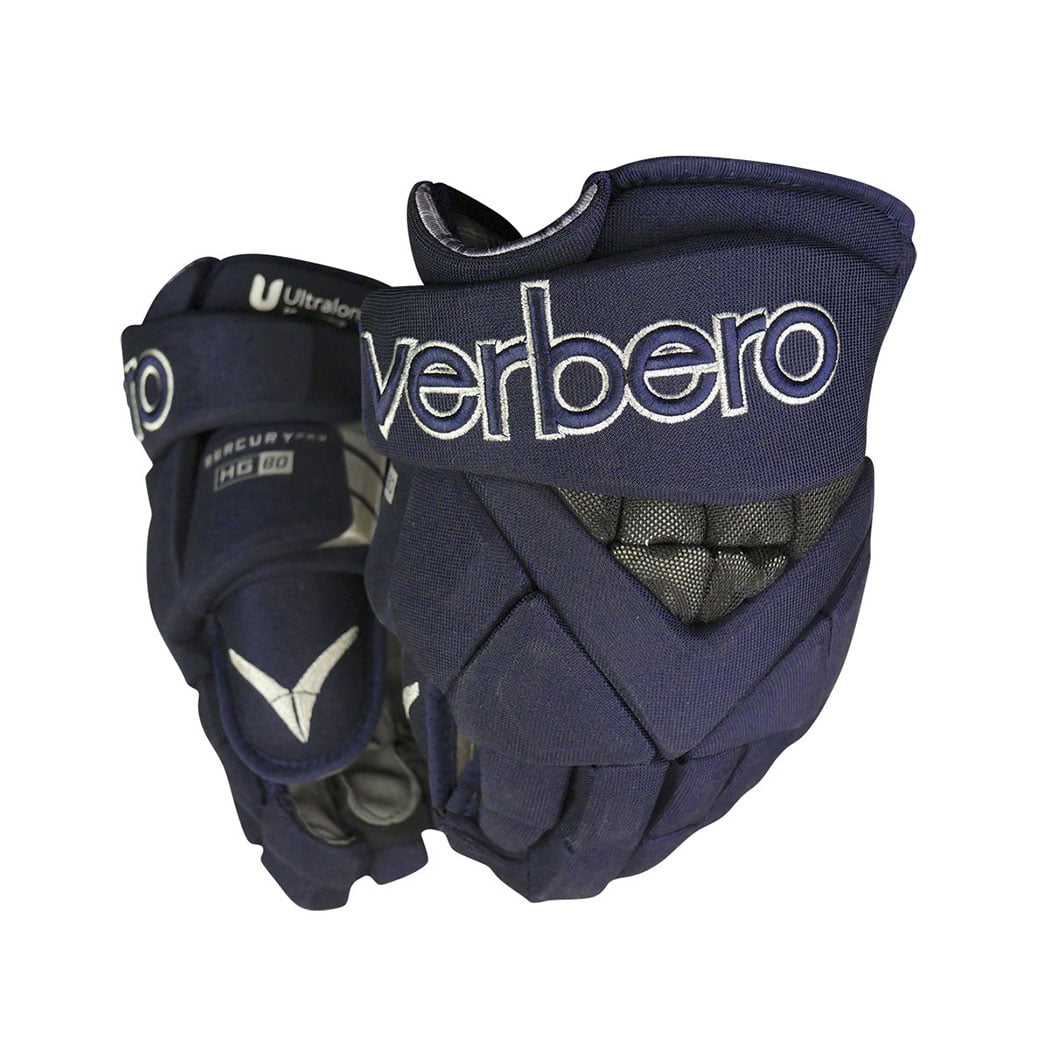 Verbero Mercury HG80 Navy Junior Jr Ice Hockey gloves Size 12” Retail $129.99 
