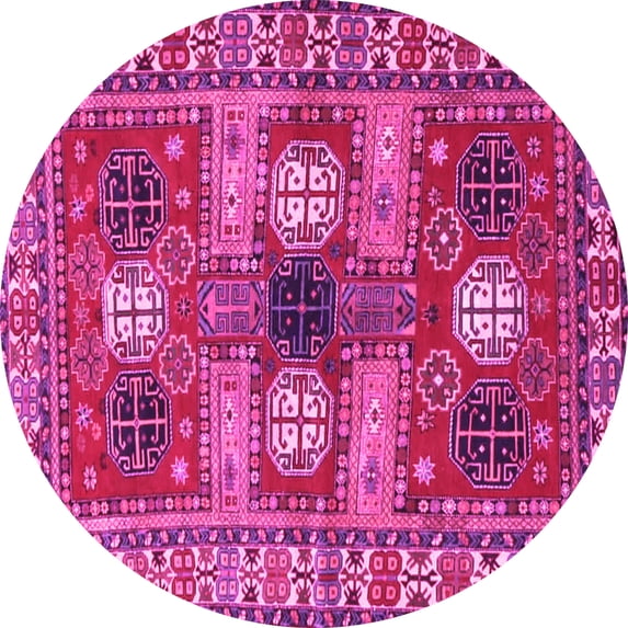 Ahgly Company Indoor Round Persian Pink Traditional Area Rugs, 3' Round