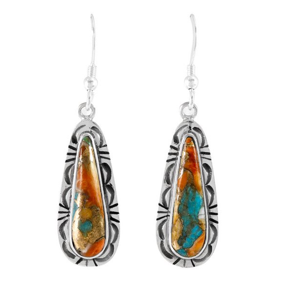 Spiny Turquoise Jewelry Earrings for Women Sterling Silver 925 | Turquoise Network | E1459-C89