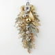 thumbnail image 3 of Corona navideña dorada, puerta de ratán, medio árbol, adornos navideños, piñas, decoración decorativa para colgar en la pared, decoración para puerta, 3 of 5