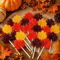 thumbnail image 2 of Autumn Leaf Lollipops, Fall Party Favors, Candy Pops, Thanksgiving Goodie Bag Fillers, 24 Count, 10.16 Ounce Box, 2 of 8