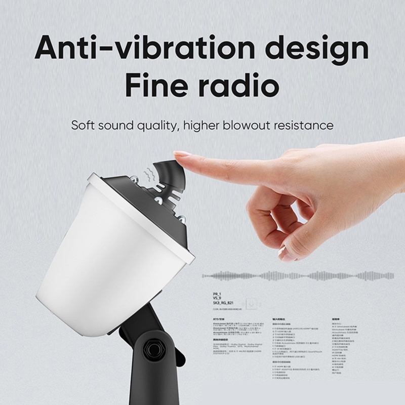 Microphone with Tripod Stand for Birthday Recording and Streaming Conference