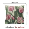 thumbnail image 4 of nygtbtfer Flower Throw Pillow Covers se of 2 Spring Floral French Vintage Simplistic Nostalgic Beige Cozy Velvet Decor for Office Sofa Comfortable Chair Bedding Cushion White, 4 of 7