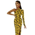 thumbnail image 5 of Caution Tape Half Dleeve Split Dress sexy dress summer dresses for women, 5 of 6