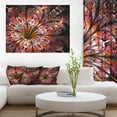 thumbnail image 1 of Glittering Light Red Fractal Flower - Floral Canvas Art Print, 1 of 3