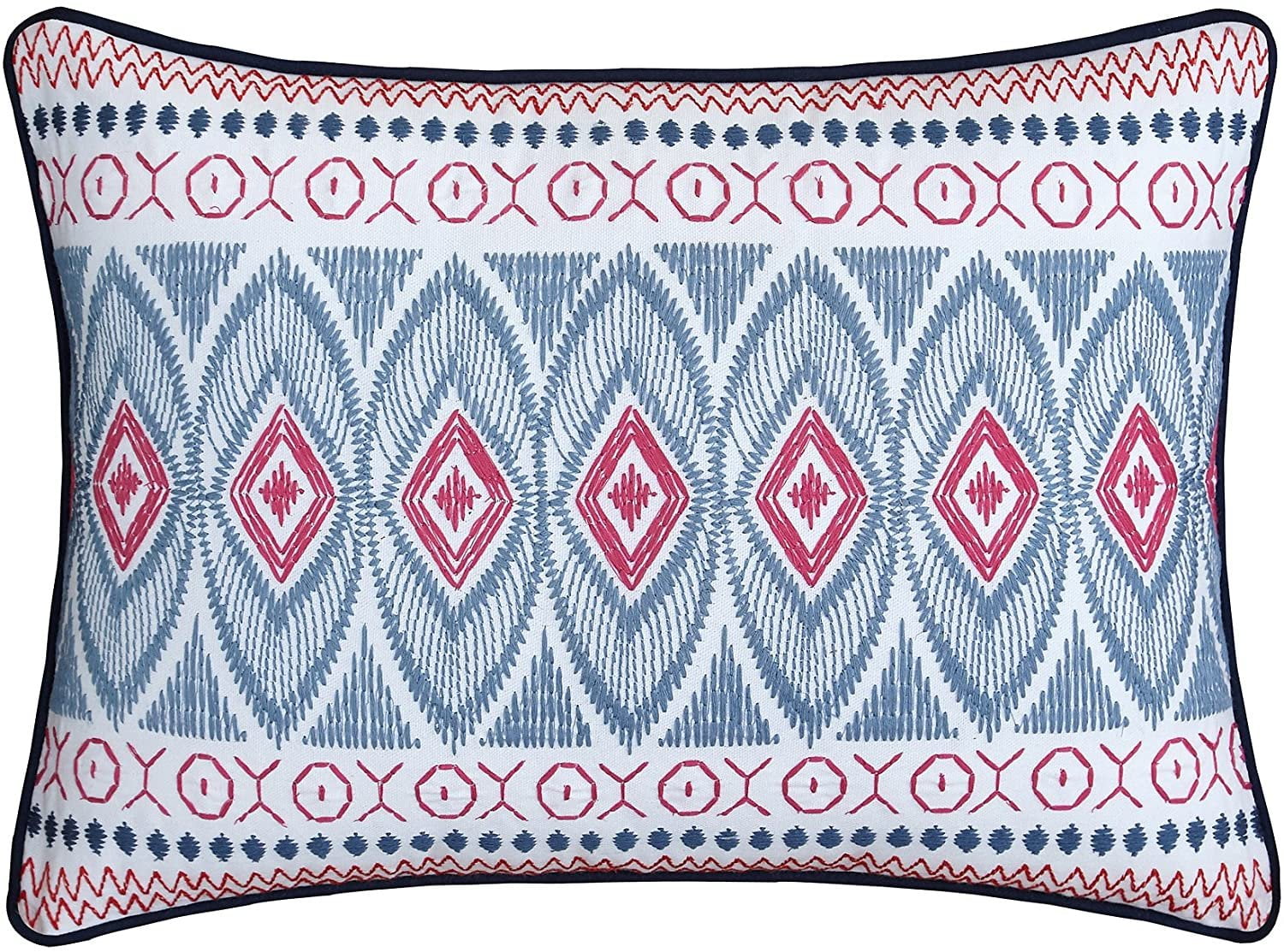 12 x 18 Chic Home Sarita Garden Decorative Pillow Navy 12 x 18 Chic Home Sarita Garden Decorative Pillow Navy