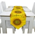thumbnail image 4 of ColourLife Table Runner Yellow Sunflower Pattern Washable Table Cloth Runner for Holiday Home Wedding Table Top Decoration 13x70 Inches, 4 of 5