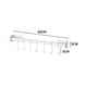 thumbnail image 1 of Soporte para utensilios de cocina BRI con 7 ganchos Estante montado en la pared de acero al carbono blanco, 1 of 4