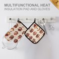 thumbnail image 4 of Yayeee Oven Mitts and Pot Holder Set of 2 Heat Resistant Kitchen Gloves Baking Hot Pad, Pink Cakes, 4 of 5