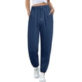 thumbnail image 1 of Pantalones de pana Gibobby Pantalones deportivos con forro polar de algodón para mujer Azul S, 1 of 4