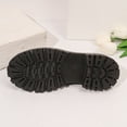 thumbnail image 5 of Womens Patent Faux Leather Platform Loafers Slip On - Chunky Comfort Casual & Work Shoes with Crocodile-Embossed Detail, Black,Size 6.5, 5 of 9